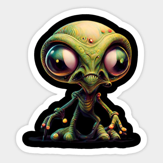 Alien Sticker by Discover Madness